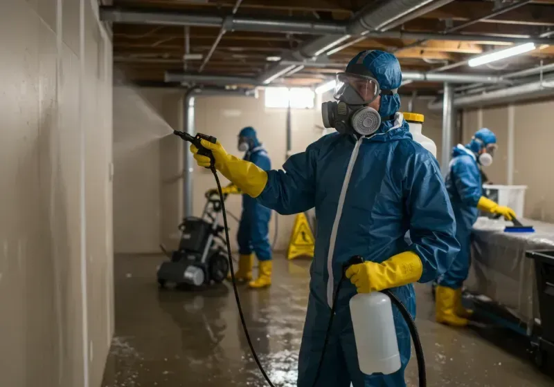 Basement Sanitization and Antimicrobial Treatment process in Norfolk, MA